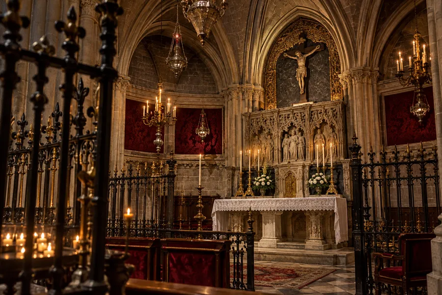 A Lepantói Szent Krisztus-kápolna a barcelonai katedrálisban